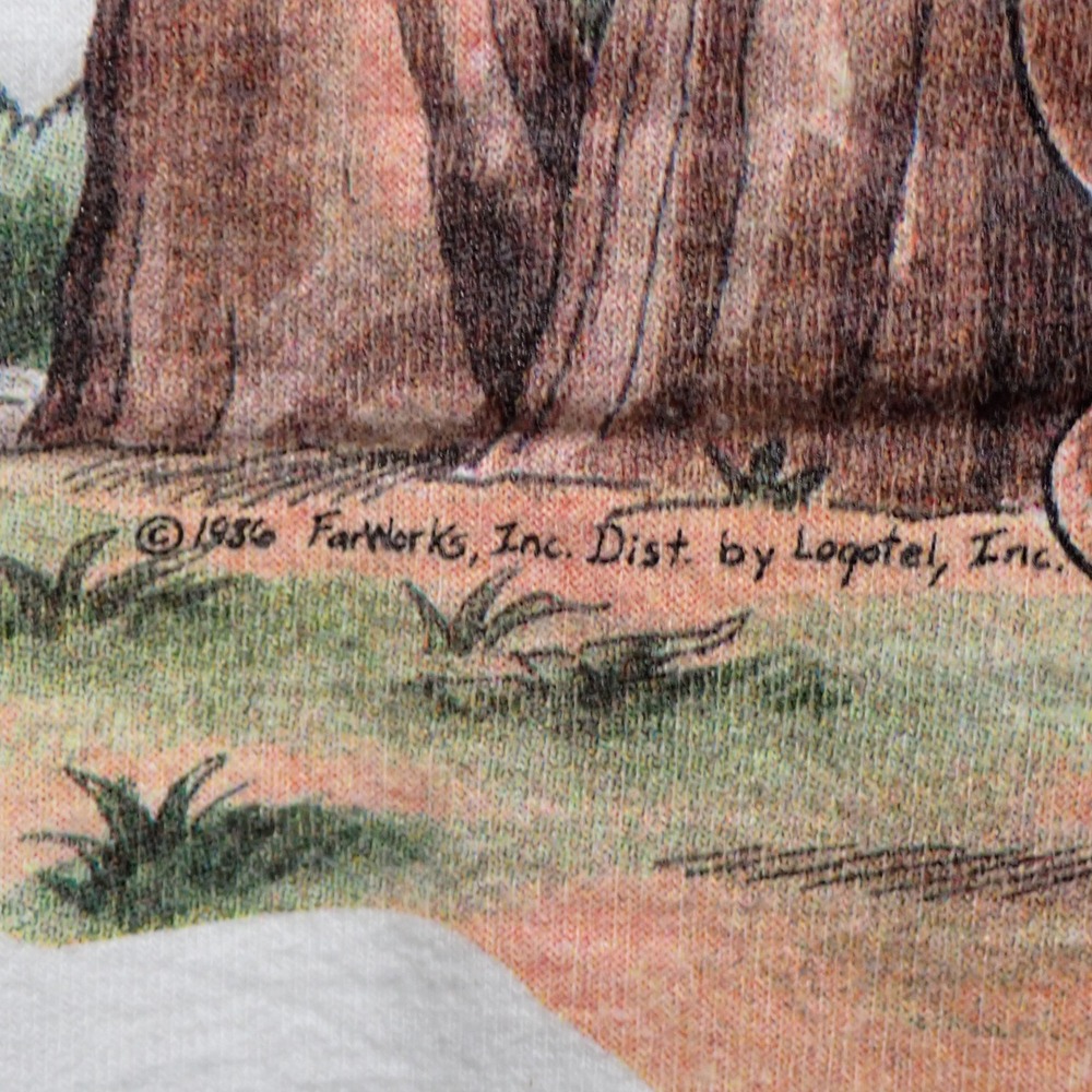 Vintage 1986 The Far Side Gary Larson Bummer of a Birthmark T-Shirt XL White USA - Picture 2 of 9
